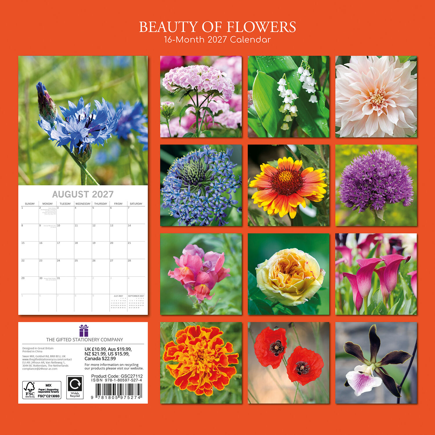 Beauty of flowers 2027 - koledar 30x30 - naslovnica knjige - Felix.si knjigarna Beauty of flowers 2027 - koledar 30x30 - Image 2