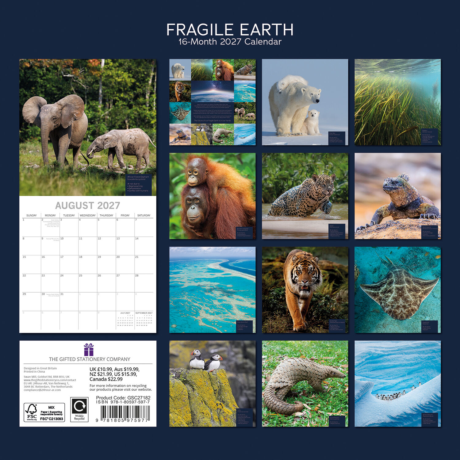 Fragile earth 2027 - koledar 30x30 - naslovnica knjige - Felix.si knjigarna Fragile earth 2027 - koledar 30x30 - Image 2