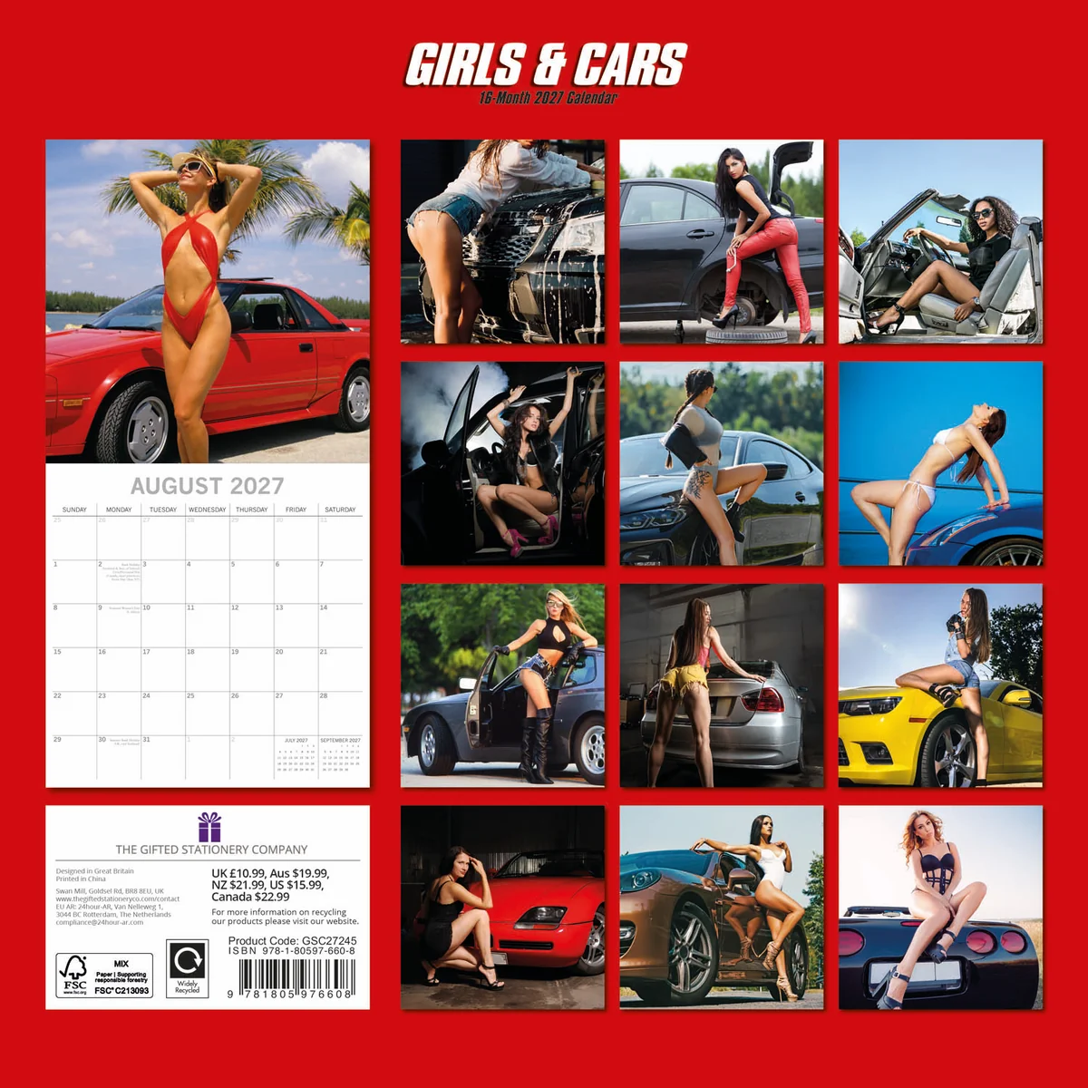 Girls & cars 2027 - koledar 30x30 - naslovnica knjige - Felix.si knjigarna Girls & cars 2027 - koledar 30x30 - Image 2