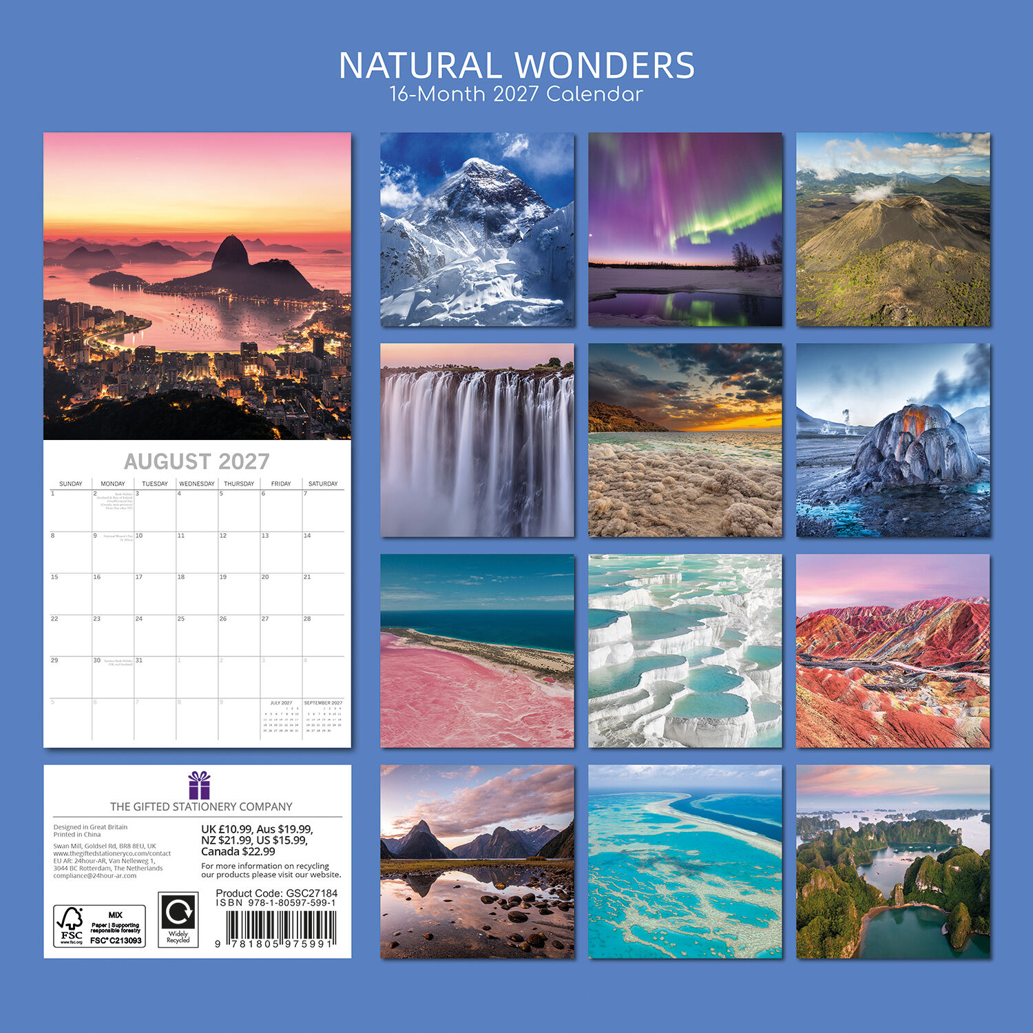 Natural wonders 2027 - koledar 30x30 - naslovnica knjige - Felix.si knjigarna Natural wonders 2027 - koledar 30x30 - Image 2