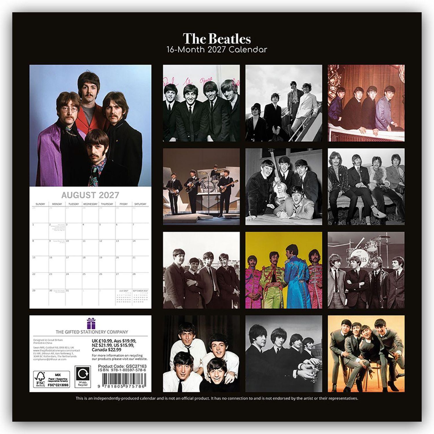 The Beatles 2027 - koledar 30x30 - naslovnica knjige - Felix.si knjigarna The Beatles 2027 - koledar 30x30 - Image 2